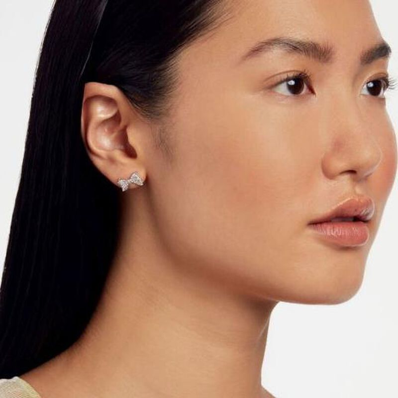 Ted Baker Barseta Crystal Bow Stud Earrings image number 2